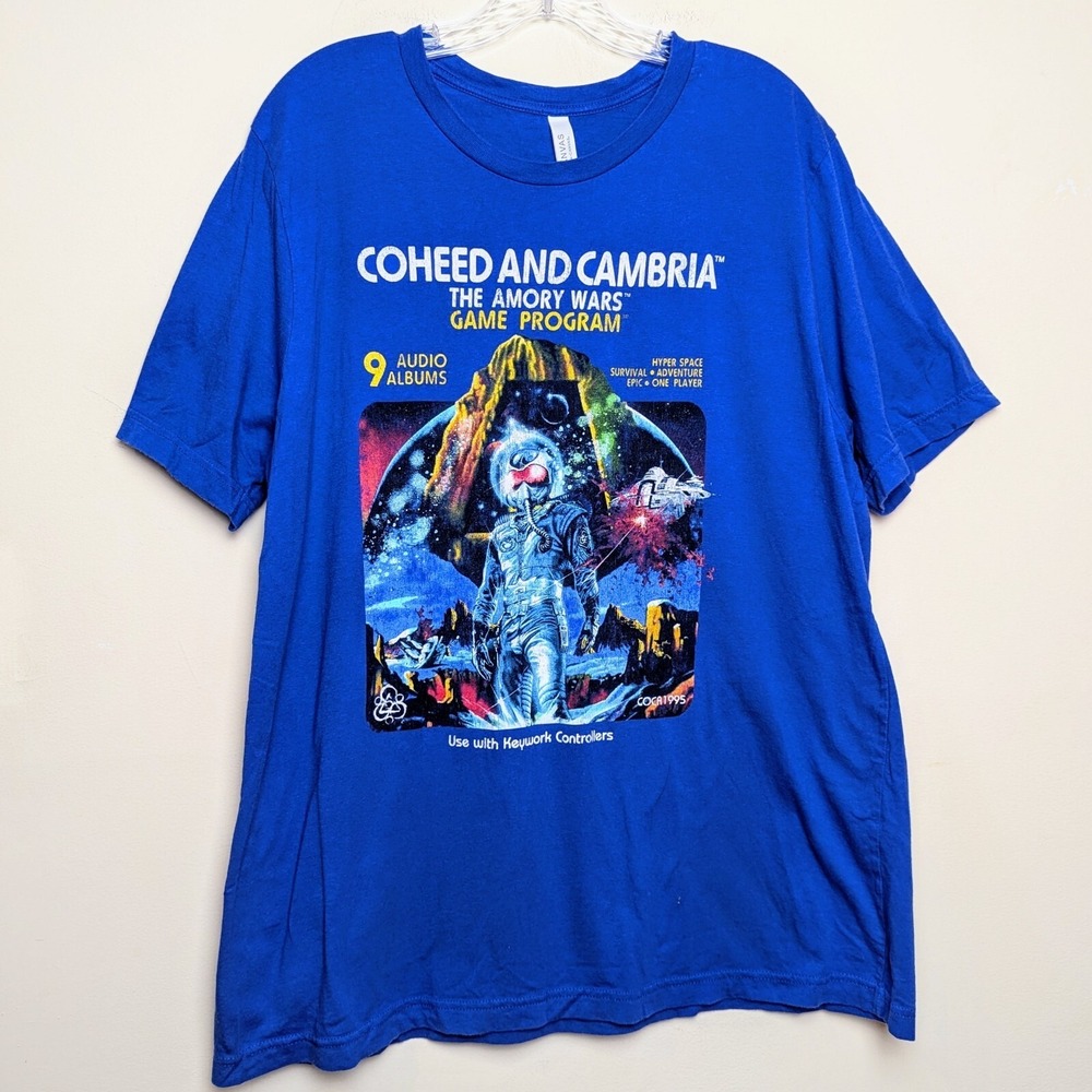 Coheed‎ and Cambria The Amory Wars Game Program Atari Band Shirt XL
